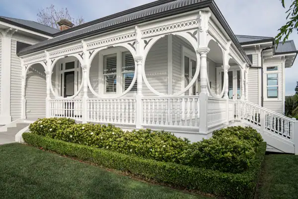 Formal Garden Planting for a Villa Home Formal garden planting complementing a heritage-style home with arched verandah.